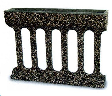 BALAUSTRE Ghiaino con vaso superiore Barriera fiorita ghiaino BM360