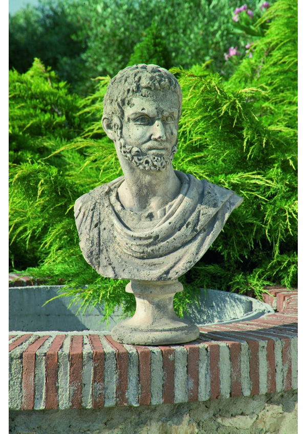 GIARDINO Statue Busto imperatore corroso 145117