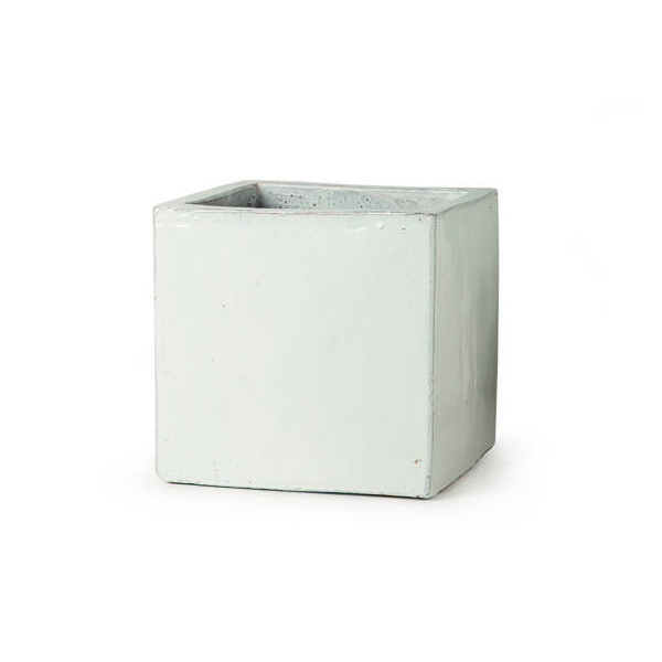 VASI Terracotta smaltata Cubo bianco set 3 pz. 214772
